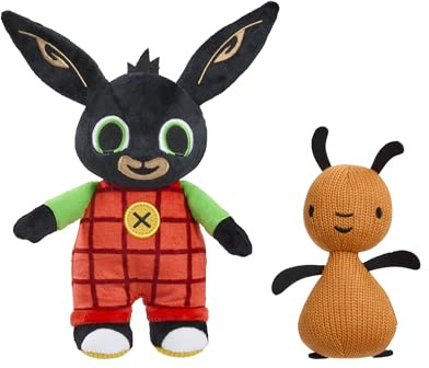 Rainbow Designs Bing & Flop Twin Pack Soft Toys - 2 Super Soft Plush Toys for Toddlers, Baby Stuffed Animals Set for Playtime & Naptime | Two super soft characters, comforting companions, imaginative play, preschool favourite