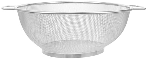 DIYEAH Stainless Steel Fine Mesh Colander Basket Kitchen Drain Strainer for Rice Washing Vegetable Rinsing and Oil Filtering Strainer Bowl for Over Sink Use