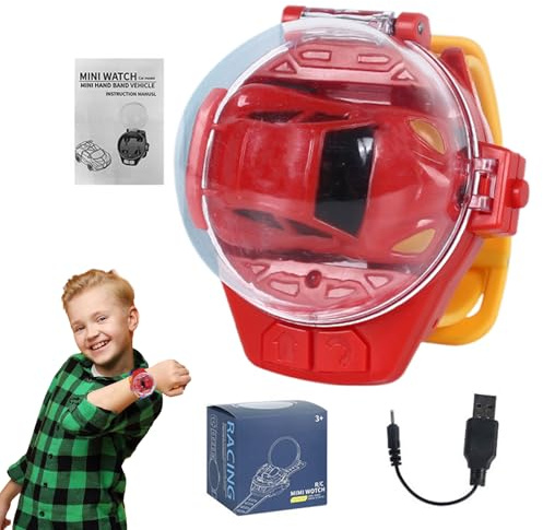 Rennwagen-Uhr – Handgelenk-RC-Auto Mit USB-Ladung, 2.4-GHz Langstrecken-Fernsteuerung | Für Jugendliche Kinder, Spielzimmer Wohnzimmer Reisen, Geschenk Zu Weihnachten Geburtstag Veranstaltungen