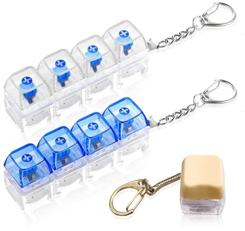 3 Pcs Fidget Tastatur Fidget Toy Tastatur Schlüsselanhänger Keyboard | 4 Tasten Klick Spielzeug Schlüsselanhänger Mechanischer Schalter Zum Stressabbau Für Erwachsene