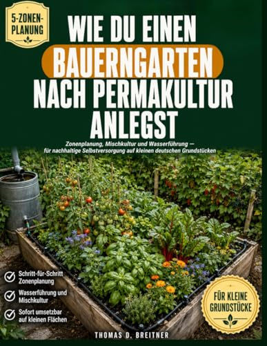 Wie Du Einen Bauerngarten Nach Permakultur Anlegst: Zonenplanung, Mischkultur und Wasserführung für nachhaltige Selbstversorgung auf kleinen deutschen Grundstücken