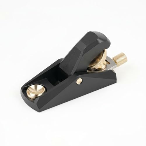 Rabot de Paume Miniature Rabot Bloc Mini Raboteuse Planeur Matériau Alliage d'Aluminium et Laiton Réglage Précis Angle, size to 4, Rabot À Faible Angle Mini, Noir