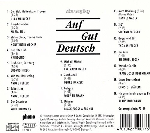 Stereoplay Special CD 71 - Auf Gut Deutsch