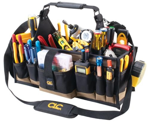 CLC WORK GEAR 1530 Electrical and Maintenance Tool Carrier, 43 Pocket, Black