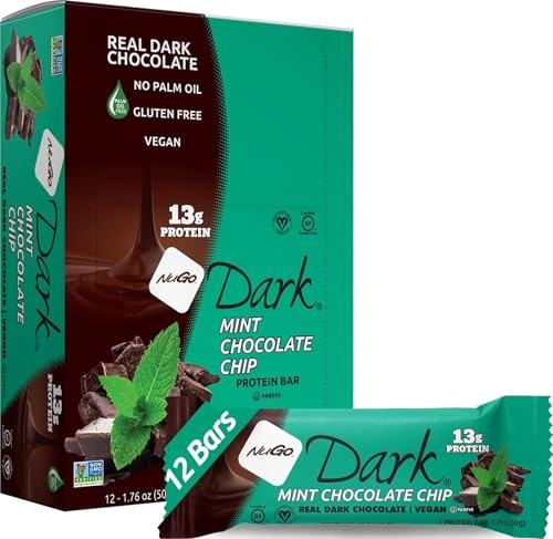 NuGo Dark Nutrition Protein Bars Chocolate Mint 50g - Pack of 12