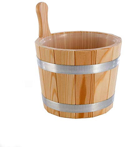 Eliga Aufgusseimer aus Lärchen mit Kunststoff-Einsatz, 83752, 5 Liter