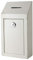 Metall-Spendenbox & Sammelbox Büro Vorschlagsbox Secure Box mit Top Coin Slot und Schloss inklusive 2 Schlüsseln – einfache Wandmontage oder Arbeitsplatte (Off-White)