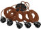 Hoopzi - Suspension Luminaire 5 Ampoules - 3,5m - Câble en Lin - Lustre pour Salon, Cuisine, Chambre - Modèle Hang 5 Lin Brique