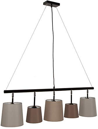 Riess Ambiente Moderne Hängeleuchte LEVELS 100cm braun beige Pendelleuchte Leinen Design by KARE Deckenlampe E14 Hängelampe