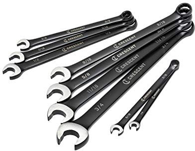 Crescent Juego de llaves SAE combinadas de patrón largo de 12 puntos X10 CCWS9BS