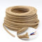 GreenSun Cable Trenzado Vintage - 2 Hilos Cable Electrico 5 Metros Cable Cuerda 2x0,75mm² para Lámparas de Araña, Lámparas DIY, Beige