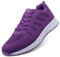 ANBIWANGLUO Baskets de Course pour Femmes - Chaussures de Marche Athlétiques à Lacets - Respirantes pour Sport en Plein Air, Jogging - Violet 37 EU