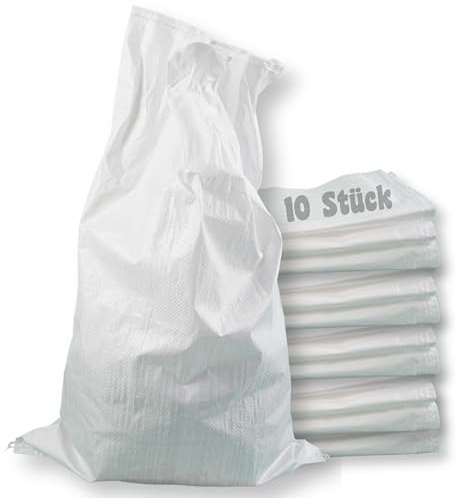 Gewebesäcke Schuttsäcke Müllsack Schwergutsäcke Bauschutt Gewebe Schwerlast Sack (10 Stück)