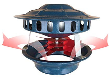 SSCYHT Bomba de extracción de Humos guiada por el Techo, Extractor de Humos de Chimenea, Ventilador de Escape para Chimenea, Inductor de Tiro, Barbacoa Extractor de Aire,100 Watts 12 Leaves