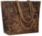 ANTONIO VALERIA Alexis Brown Hunter Leather Tote/Top Handle Shoulder Bag for Women