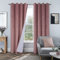 always4u 100% Rideau Occultant Thermiques en Velours Rideau Anti Chaleur Isolant Thermique pour Cuisine Salon Chambre Tissu Doux Comfortable Rosé 140x245cm Lot de 2