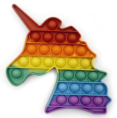Droquimur | Anti-Stress-Spielzeug | Pop It Sensorial | Blasen explodieren, Einhorn | Regenbogen mehrfarbig (Einhorn)