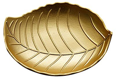 Bijoux Titulaire Plat, Plateau de Rangement en Feuille Palette de Bijoux Feuille Palette Alimentaire Assiette de Fruits Secs Plaque de Decoration, Plateau de Rangement pour Aliment,Bijoux,cosmétiques