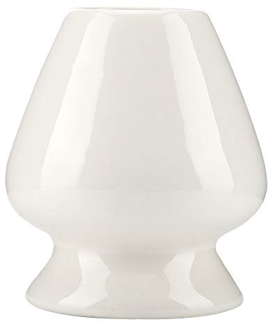 Support de Fouet à Thé Matcha Support de Fouet Matcha en Céramique Cérémonie du Thé Japonaise Support de Fouet Matcha pour Accessoires de Service à Thé Matcha(blanche)