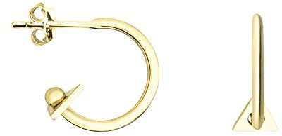 SOFIA MILANI - Damen Ohrringe 925 Silber - vergoldet/golden - Dreieck Steck Creolen - E1246