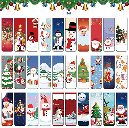 Magnet Magnetische Lesezeichen,30 Stück Weihnachten Magnetische Lesezeichen,Magnetische Lesezeichen bunt,Magnetic Markings,Magnet Lesezeichen Kinder,Magnetische Seiten Markierungen