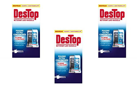 DESTOP Lot de 3 Nettoyants Lave-Vaisselle - 3 Sachets