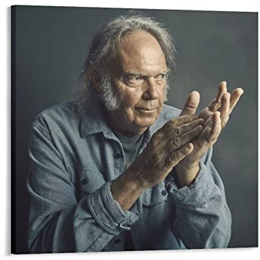 LIQIU Neil Young Rock Singer Gitarristen Pianist Regisseur Poster (3) Wandkunst Poster Drucke Heimdekoration Bild Leinwand Gemälde Poster 70 x 70 cm