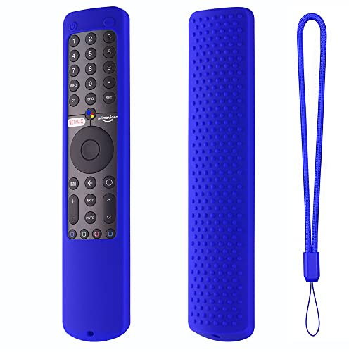 Housse pour Xiaomi Mi TV P1 50 43 P1E Q1 75 Q1E 55 XMRM-19 TV Remote Control Case Smart TVS Voice Remote Control Luminous Protective Cover Accessories (Bleu)