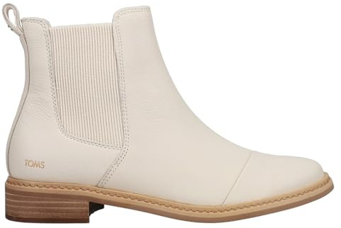 TOMS Women's Charlie Chelsea Boot, Light Sand Leather, 6 UK