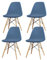 Langlebig Universal Stretch Stuhlhussen, 4er Set Elastische Moderne Stretch Stuhlbezug, Dining Chair Covers Samt Abnehmbare Waschbarer, für Esszimmer Hotel Bankett Hochzeit Partys Deko (4, Grau-blau)