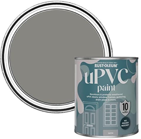 Rust-Oleum Grey uPVC Door and Window Paint In Satin Finish - Art School 750ml