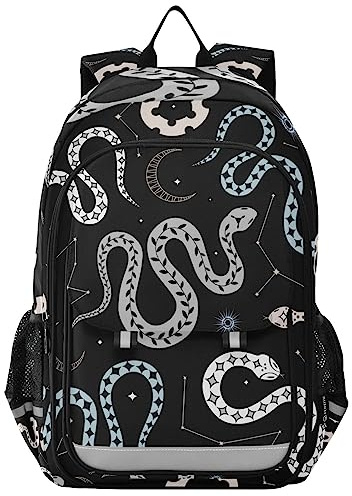 Mnsruu Boho Snakes Backpack for Kids School Bag Women Men Laptop Backpack Travel Rucksack