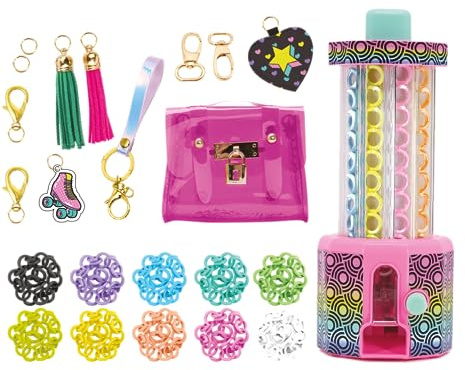 BEST OF TOYS CHUNKY CHAIN – Funky und trendige Kreativwerkstatt – zum Erstellen von modischen Ketten und Personalisierung von Accessoires – Set mit 200 Ringen in verschiedenen Farben, Einheitsgröße