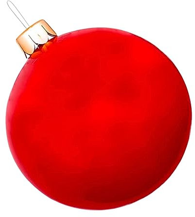 AMZLORD Aufblasbare Weihnhtsn - Riesen Weihnhtsaufblasbarer PVC-ionsball, 75cm Weihnhtsaufblasbare Außenin Aufblasbare Weihnhtsn ion - Rot