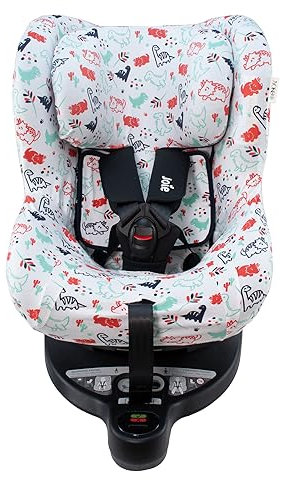 JYOKO Kids Bezug kompatibel mit Joie Spin 360, aus Baumwolle (Dino Party, Bezug für Joie I-Spin 360 y Joie I-Safe)