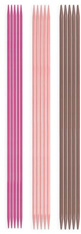 Pony Stricknadel mit Doppelspitze, gepunktet, 20 cm x 2,00, 2,50 und 3,00 mm