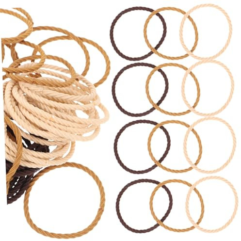 minkissy Elastic Hair Bands No Damage 50pcs Ponytail Scrunchies Stretch Hair Ropes for Girls