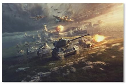 Jigsaw Puzzles for Adults 1000 Piece，World of Tanks, war，Educational Games Brain Challenge Jigsaw Puzzles for Adult Kids（38x26cm）-A80