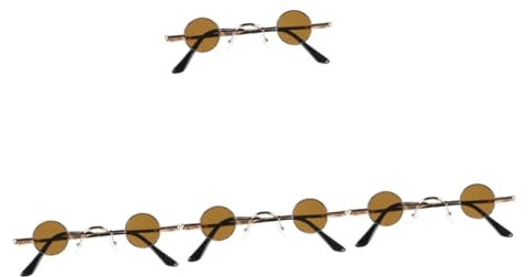 VALICLUD 4stücke Vintage Runde Sonnenbrille Für Damen Und Herren Retro Hip Hop Sonnenbrille Party Eyewear Mit Kompaktem Design Und Uv-schutz Für Outdoor-aktivitäten Und Feiern
