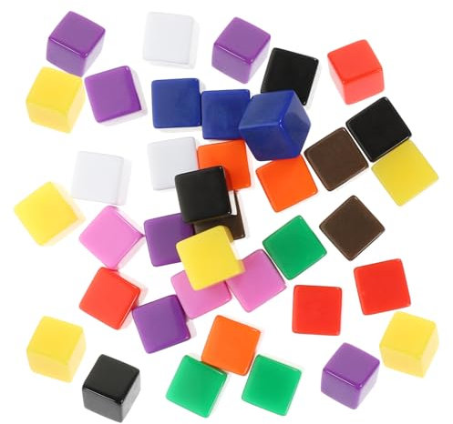 Abaodam 30 Stück Leere Würfel DIY Bastelwürfel Unfertige Kunststoffblöcke DIY Zubehör Unfertige Würfel Individuelle Herstellung Von Würfeln DIY Zubehör DIY Glücksspielwürfel