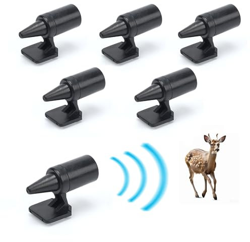 SIGANDG 6 PCS Sifflet Ultrasons Ultra Son Anti-Gibier,Dispositif de Sifflet d'avertissement,Ultrasonique Cerf Attention,Éviter de Heurter Les Animaux,pour Voitures, Camions, Motos