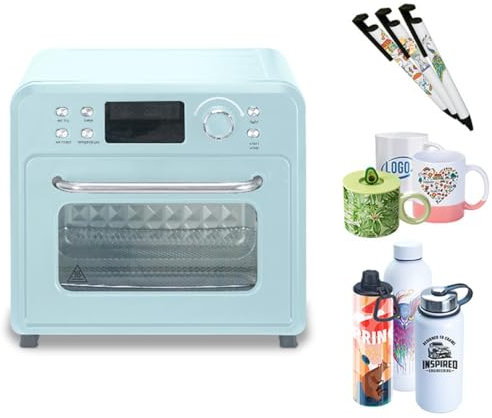 Machine de four à sublimation, four à convection for tasses de 16 L, mini presse à chaud for gobelets de 1 400 W, for ébauches de sublimation, tasses, gobelets, bouteilles d'eau, impression en vrac