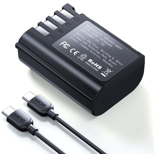 llano DMW-BLK22 Battery Pack (USB-C Input) Compatible with Panasonic Lumix DC-S9, DC-G9 IIDC-S5, DC-S5 II, DC-S5 IIX, GH5 II, GH6, S5II, S5IIX, S5M2, S5M2X, GH5M2 - Black