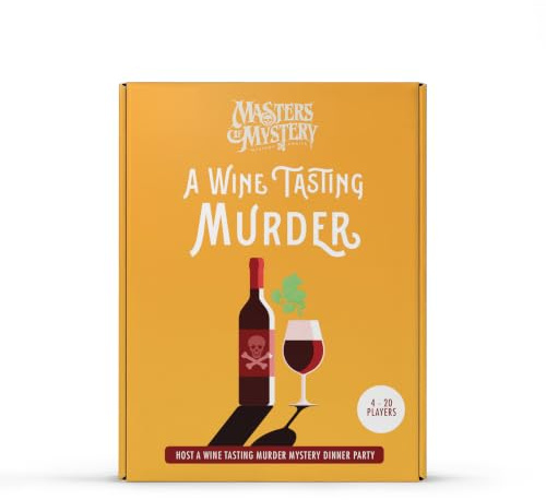 Replay-able A Wine Tasting Themed Murder Mystery Game Kit English 4-20 Players