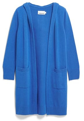 ARMEDANGELS Damen Strickjacke Relaxed Fit aus Bio-Woll Mix WANDAA Relaxed Fit Warm Blue