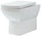 Milano Dalton Modern White Ceramic Back to Wall Toilet WC Pan Soft Close Seat
