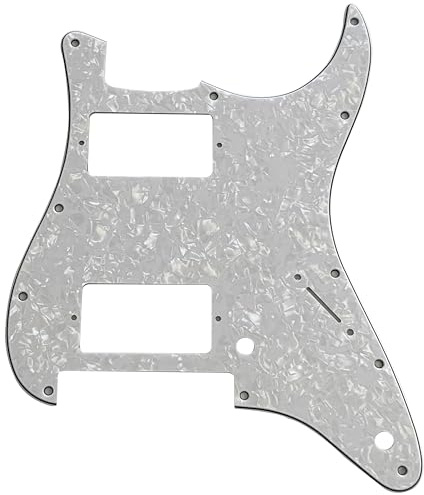 Gitarrenteile für Strat Floyd Rose Tremolo HH Humbucker-Stil Gitarre Pickguard (4-lagig, White Pearl)