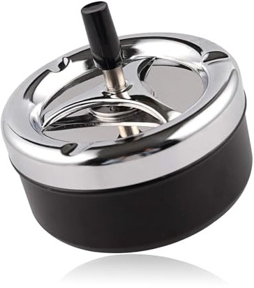 AMSNINK Aschenbecher Für Draussen, Moderner Aschenbecher Mit Deckel, Drehaschenbecher, Aschenbecher Drehdeckel, Windaschenbecher, Aschenbecher Outdoor, Für Home Office Balkon Partys Outdoor