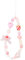 Tabanzhe Phone Charm Strap-Cute Pink Mobile Phone Beaded Pendant Anti Lost Strawberry Flower Phone Chain Lanyard Wrist Strap for Women Girl Gifts