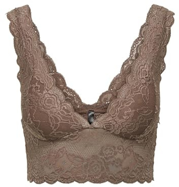 ONLY Damen Onlchloe Lace Bra Noos Acc, Cognac, S